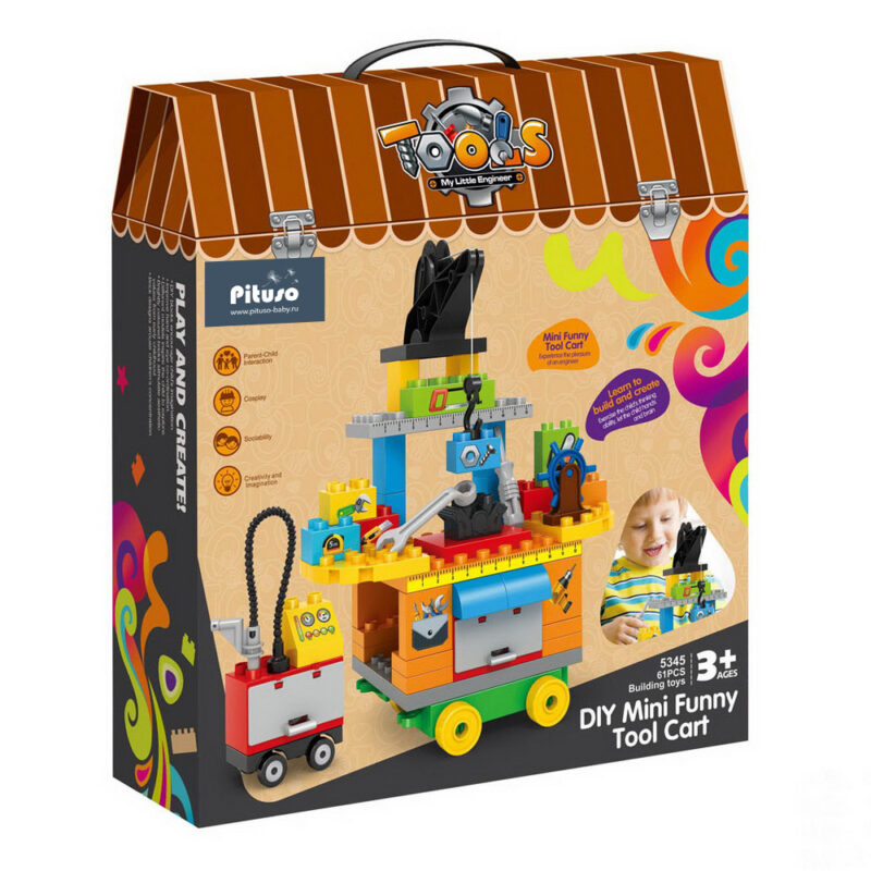 Set Constructii Bancul de lucru cu 61 de cuburi Lego Instrumente