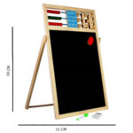 Tabla magnetica 5in1copii pentru birou cu 2 fete ABAC si Ceas