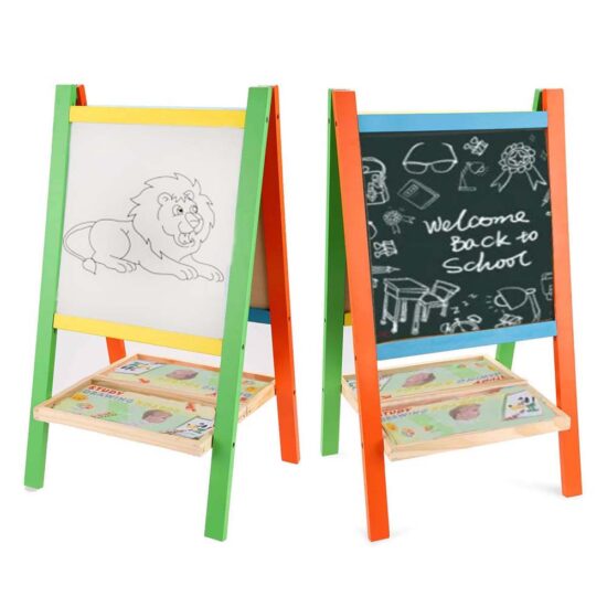 Tabla magnetica lemn colorat cu Litere Cifre Joc Tetris si 2 fete