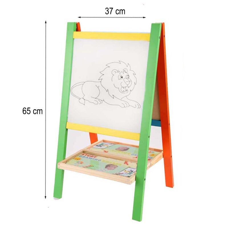 Tabla magnetica lemn colorat cu Litere Cifre Joc Tetris si 2 fete