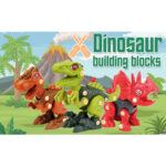 Jucarie educativa Dinozauri Set de construit STEM cu Scule