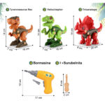 Jucarie educativa Dinozauri Set de construit STEM cu Scule