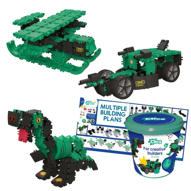 Set 141 piese de construit STEM creative Lumea dinozaurilor Clicstoys Set 141 piese de construit STEM creative Lumea dinozaurilor Clicstoys