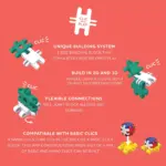 Set 250 piese de construit STEM creative Nano Clics Clicformers