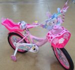 Bicicleta cu cos Printesa Roz Scaun pentru papusi Roti ajutatoare