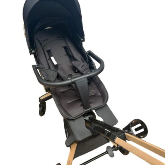 Carucior copii Sport Negru Portabil Pliabil si Reglabil pentru dormit