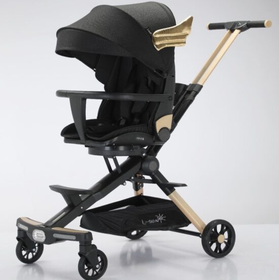 Carucior copii Sport Negru Portabil Pliabil si Reglabil pentru dormit Carucior copii Sport Negru Portabil Pliabil si Reglabil pentru dormit