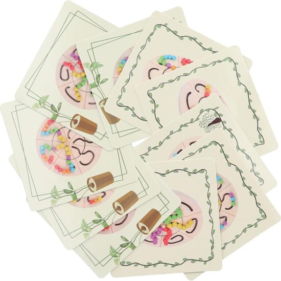 Disc Montessori lemn Labirint cu bile colorate Joc carduri