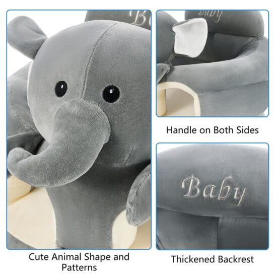 Fotoliu plus Elefantul Gri Scaun cu spatar si orificii pentru picioare
