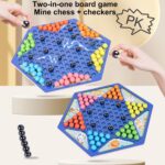 Joc strategic de Logica magnetic Tabla de Sah cu bile colorate