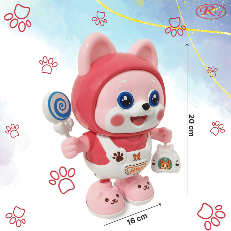 Jucarie interactiva Catelul Rosu dansator luminos Reda Cantece