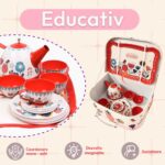 Jucarii copii Set Ceai la cutie cu accesorii pentru bucatarie