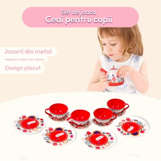 Jucarii copii Set Ceai la cutie cu accesorii pentru bucatarie