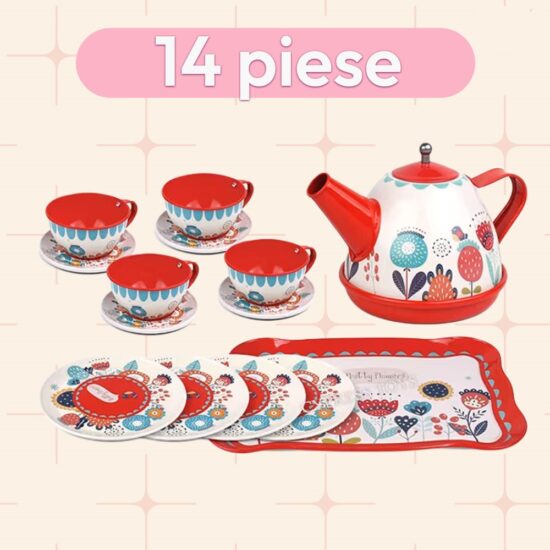 Jucarii copii Set Ceai la cutie cu accesorii pentru bucatarie
