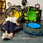 Sanie gonflabila Cercul pentru zapada cu camera din cauciuc