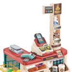 Set Supermarket Stand si Carucior de cumparaturi cu alimente