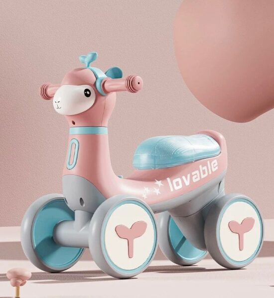 Bicicleta de echilibru Girafa Cu Muzica si Lumini pentru copii