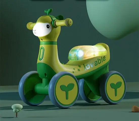 Bicicleta de echilibru Girafa Cu Muzica si Lumini pentru copii