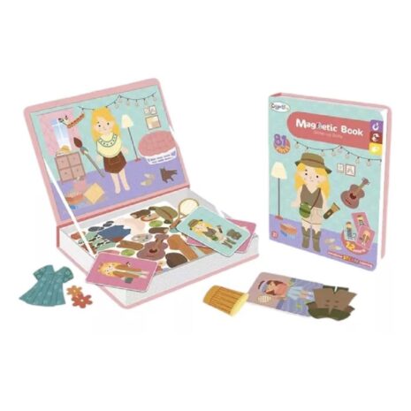 Carte magnetica Puzzle magnetic 81 piese Dress-up Dolls carduri