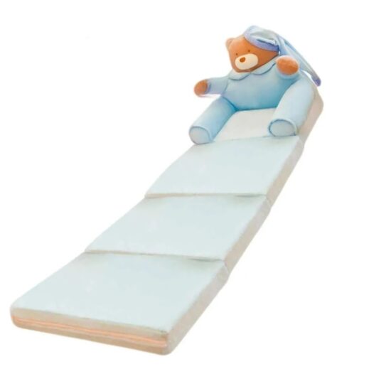 Fotoliu extensibil copii Ursuletul Teddy Bleu din plus 150 cm 4 placi