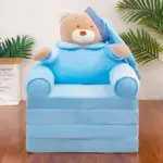 Fotoliu extensibil copii Ursuletul Teddy Bleu din plus 150 cm 4 placi