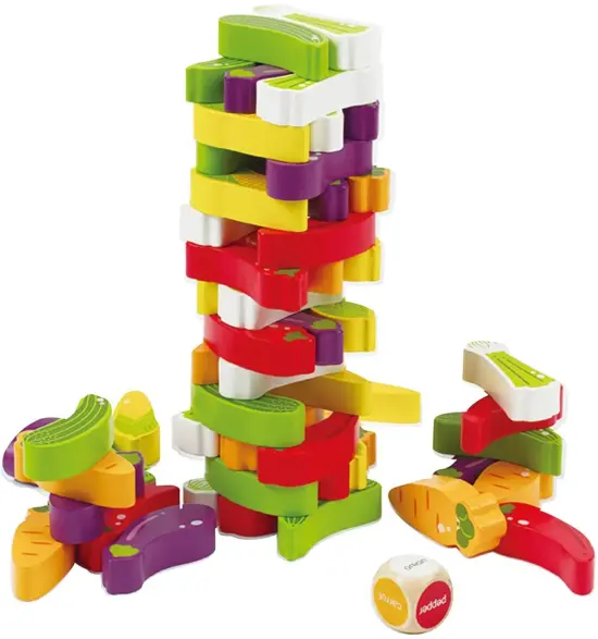 Joc Jenga cu legume Jucarii constructii creative Turn din lemn