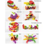 Joc Jenga cu legume Jucarii constructii creative Turn din lemn