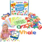 Joc educativ cu Litere magnetice Invata alfabetul Mare si Mic