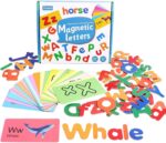 Joc educativ cu Litere magnetice Invata alfabetul Mare si Mic