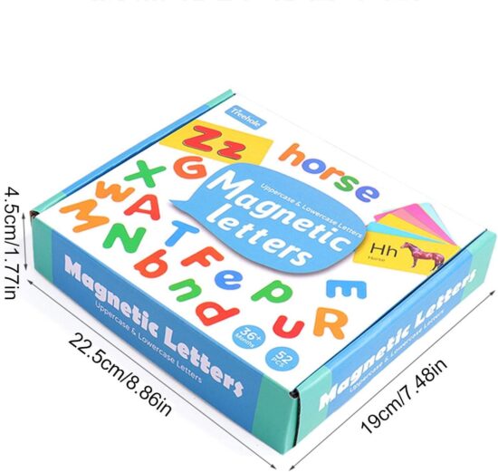 Joc educativ cu Litere magnetice Invata alfabetul Mare si Mic