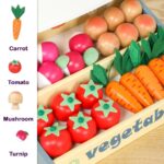 Magazin alimentar copii din lemn Standul cu legume si Cantar