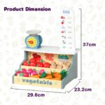 Magazin alimentar copii din lemn Standul cu legume si Cantar