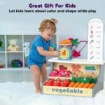 Magazin alimentar copii din lemn Standul cu legume si Cantar