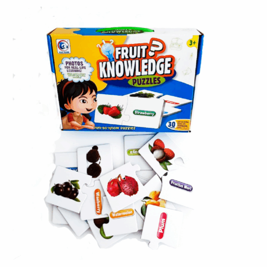 Puzzle educativ 30 piese Asociaza fructele in limba engleza