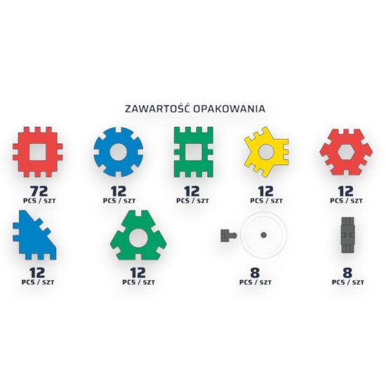 Set 160 piese constructie Stem Set creativ cu diferite forme Leszko