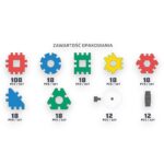 Set 240 piese constructie Stem Set creativ cu diferite forme Leszko