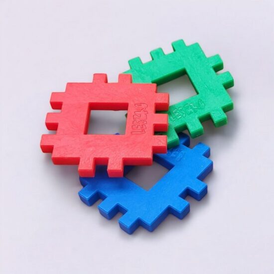 Set 80 piese constructie Stem Set creativ cu diferite forme Leszko