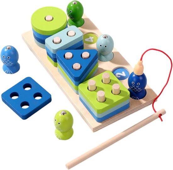 Sortator forme geometrice Pescuit magnetic cu cifre Dreptunghi