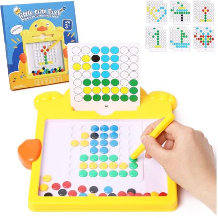 Tabla desen Joc Mozaic Ratusca piese colorate si pix magnetic