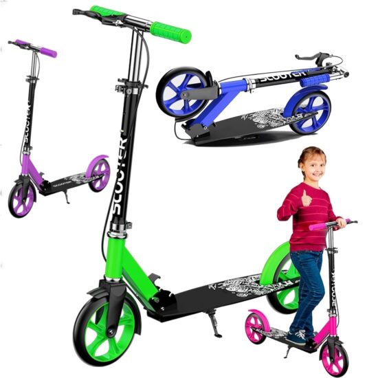 Trotineta cu frana de mana Scooter pentru copii si adulti Pliabila Trotineta cu frana de mana Scooter pentru copii si adulti Pliabila