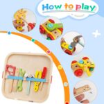 Trusa de scule lemn Set instrumente tamplarie Joc de asamblat