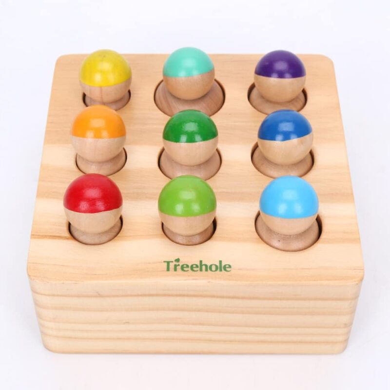 Joc Montessori cu Cilindri Papusi educative Invata diametrul