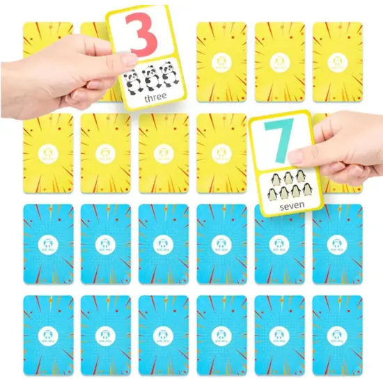 Joc educativ copii cu Operatii matematice simple Carti si pioni