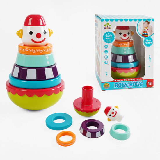 Jucarie Piramida Clovn Stivuire 4 inele Cercuri Hopa Mitica Jucarie Piramida Clovn Stivuire 4 inele Cercuri Hopa Mitica