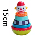 Jucarie Piramida Clovn Stivuire 4 inele Cercuri Hopa Mitica