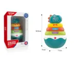 Jucarie Piramida Roly-Poly Dinozaur Stivuire inele Cercuri
