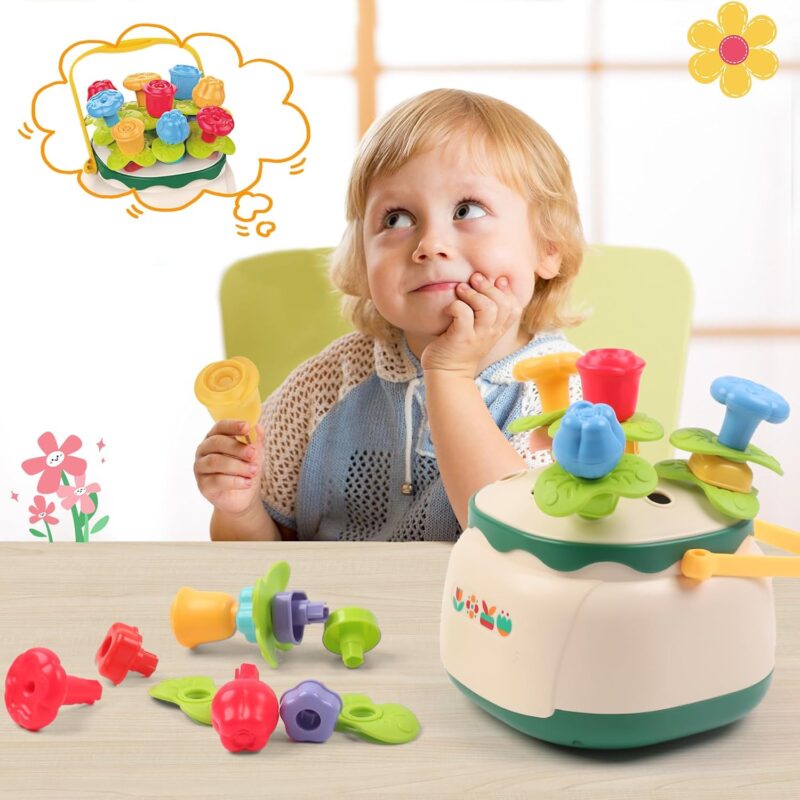 Jucarii bebe Stem Gradina cu flori Sortator forme Constructii