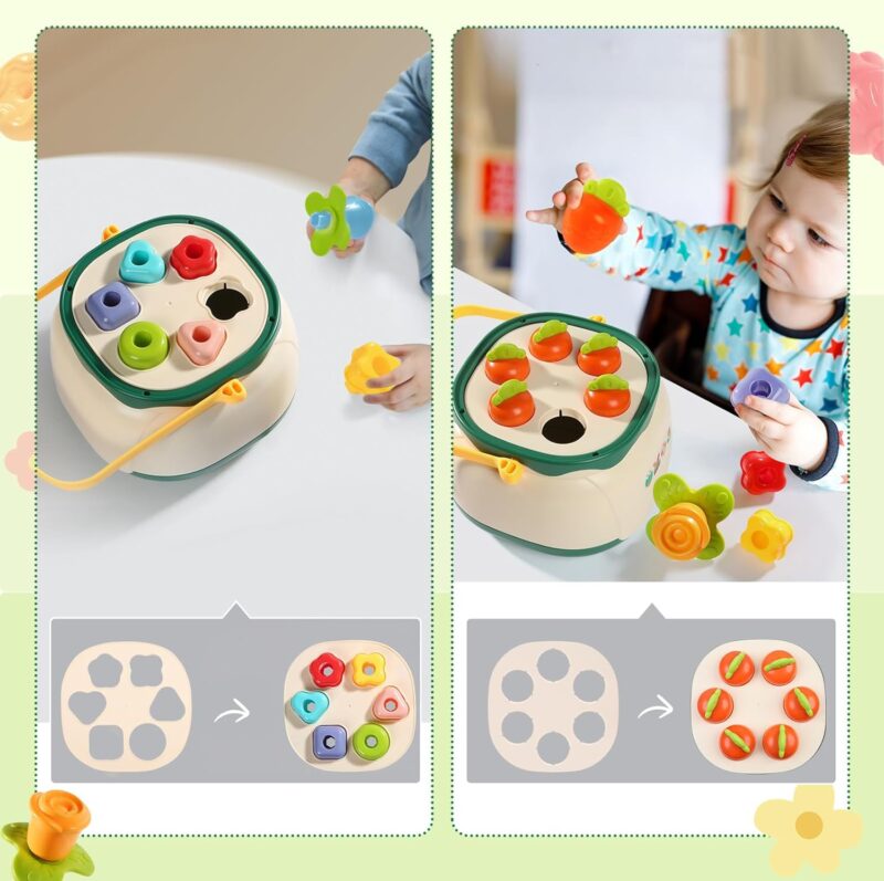 Jucarii bebe Stem Gradina cu flori Sortator forme Constructii
