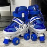 Role Reglabile Albastru Incepatori 4 roti cu Frana de siguranta copii