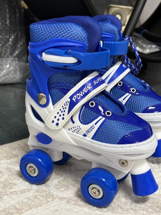 Role Reglabile Albastru Incepatori 4 roti cu Frana de siguranta copii